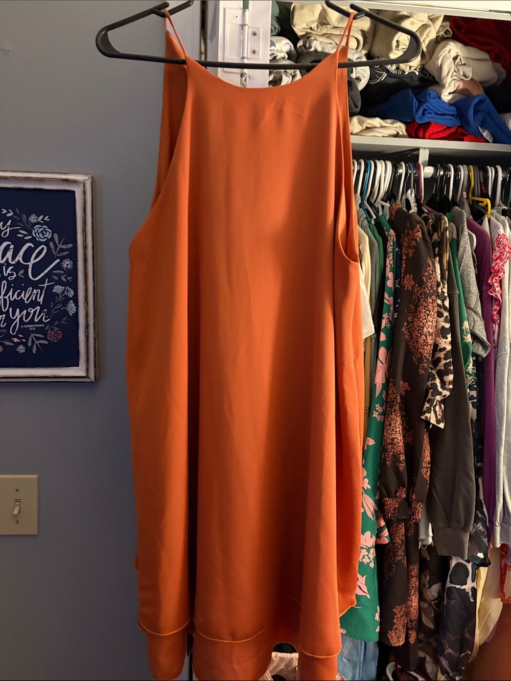 Women's Orange Slip Dress size large